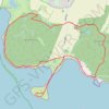 GPS-spor Kalø Slotsruin, Hestehave og i Nationalpark Mols Bjerge, rute, sti