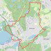 GPS-spor Løkkevandring via Geelskov, Søllerod Sø, Kirkeskoven, Høje Sandbjerg, Rude Skov, Løjesø, Vaserne, Fursø, Vejlesø fra Holte station, rute, sti